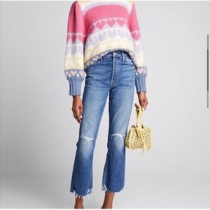 Colorful Heart Pattern Sweater